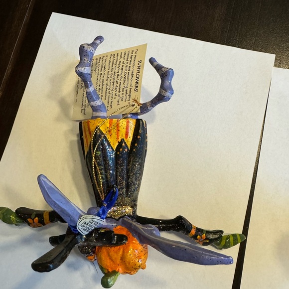 HOUSE OF HATTEN DENISE CALLA SUNFLOWERS HALLOWEEN.  Three Flying Pumpkins. Rare! - Picture 13 of 16